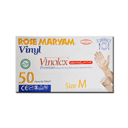 رز مریم دستکش وینولکس 50 عددی M